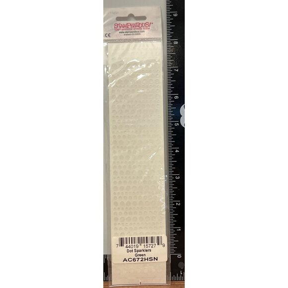 HTF RARE Stampendous! Class a'Peel Dot Sparklers Stickers Green AC672HSN - Picture 3 of 4